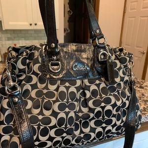Black and Grey Coach bag
